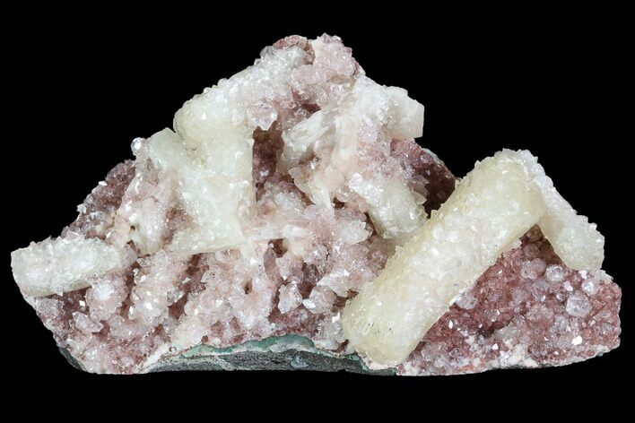 Stilbite and Apophyllite Crystal Cluster - India #97838